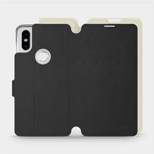 Etui Soft Touch do Xiaomi Mi Mix 2S - wzór Satynowa czerń z platyną