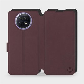 Etui Soft Touch do Xiaomi Redmi Note 9T - wzór Matowy burgund z czernią