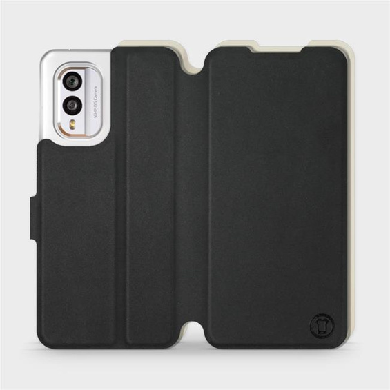 Etui Soft Touch do Nokia X30 5G - wzór Satynowa czerń z platyną