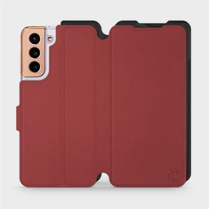 Etui Soft Touch do Samsung Galaxy S21 - wzór Zachodząca czerwień z czernią