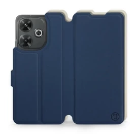 Etui Soft Touch do Xiaomi Redmi 13 - wzór Głęboki granat z platyną