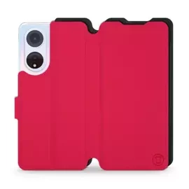 Etui Soft Touch do OPPO A98 5G - wzór Żywa czerwień z czernią