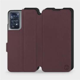 Etui Soft Touch do Xiaomi Redmi Note 11 Pro 5G - wzór Matowy burgund z czernią