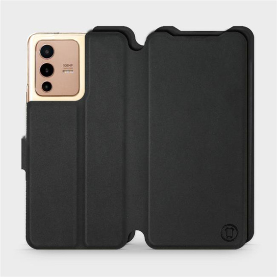 Etui Soft Touch do Vivo V23 5G - wzór Satynowa czerń
