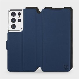Etui Soft Touch do Samsung Galaxy S21 Ultra - wzór Głęboki granat z czernią