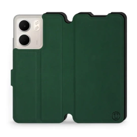 Etui Soft Touch do OPPO A5x - wzór Miejska zieleń z czernią