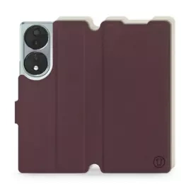Etui Soft Touch do Huawei Honor 70 - wzór Matowy burgund z platyną
