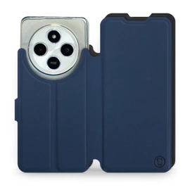 Etui Soft Touch do Xiaomi POCO C75 - wzór Głęboki granat z czernią