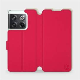 Etui Soft Touch do OnePlus 10T - wzór Żywa czerwień z platyną