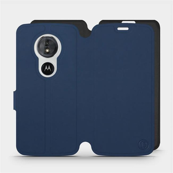 Etui Soft Touch do Motorola Moto E5 - wzór Głęboki granat z czernią