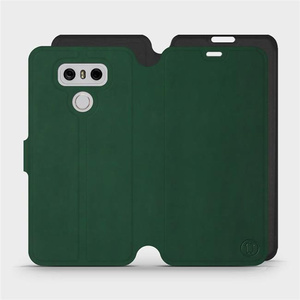 Etui Soft Touch do LG G6 - wzór Miejska zieleń z czernią