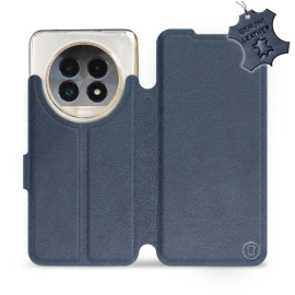 Etui ze skóry naturalnej do Realme 13 Pro - wzór Blue Leather