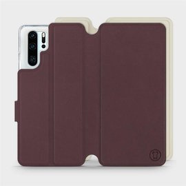 Etui Soft Touch do Huawei P30 Pro - wzór Matowy burgund z platyną