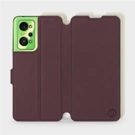 Etui Soft Touch do Realme GT Neo 2 - wzór Matowy burgund z platyną