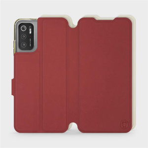 Etui Soft Touch do Xiaomi POCO M3 Pro 5G - wzór Zachodząca czerwień z platyną