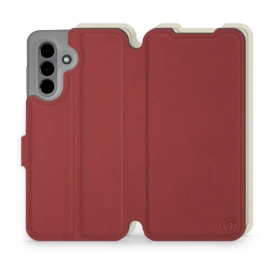 Etui Soft Touch do Samsung Galaxy A26 5G - wzór Zachodząca czerwień z platyną