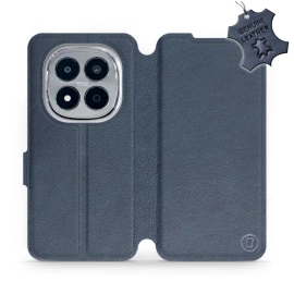 Etui ze skóry naturalnej do Xiaomi Redmi Note 15 Pro 5G - wzór Blue Leather