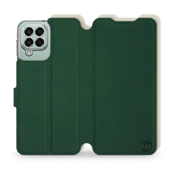 Etui Soft Touch do Samsung Galaxy M33 5G - wzór Miejska zieleń z platyną