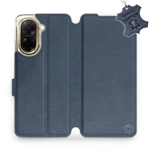 Etui ze skóry naturalnej do Xiaomi Redmi A5 - wzór Blue Leather