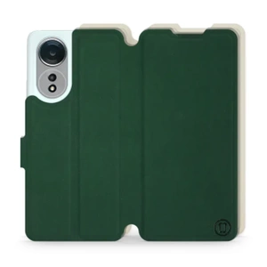 Etui Soft Touch do OPPO A58 - wzór Miejska zieleń z platyną