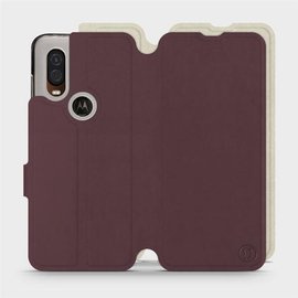 Etui Soft Touch do Motorola One Vision - wzór Matowy burgund z platyną
