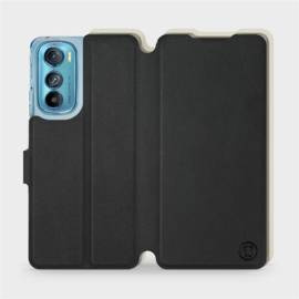 Etui Soft Touch do Motorola Edge 30 5G - wzór Satynowa czerń z platyną