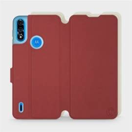 Etui Soft Touch do Motorola Moto E7 Power - wzór Zachodząca czerwień z platyną