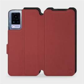 Etui Soft Touch do Vivo V21 5G - wzór Zachodząca czerwień z czernią