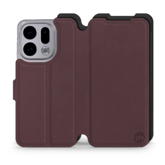 Etui Soft Touch do OPPO Find X9 - wzór Matowy burgund z platyną