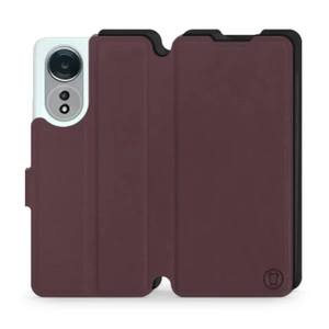Etui Soft Touch do OPPO A58 - wzór Matowy burgund z czernią
