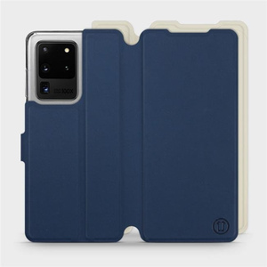 Etui Soft Touch do Samsung Galaxy S20 Ultra - wzór Głęboki granat z platyną