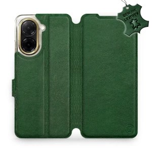 Etui ze skóry naturalnej do Xiaomi Redmi A5 - wzór Green Leather