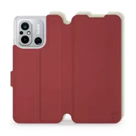 Etui Soft Touch do Xiaomi Redmi 12C - wzór Zachodząca czerwień z platyną