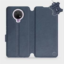 Etui ze skóry naturalnej do Nokia G10 - wzór Blue Leather