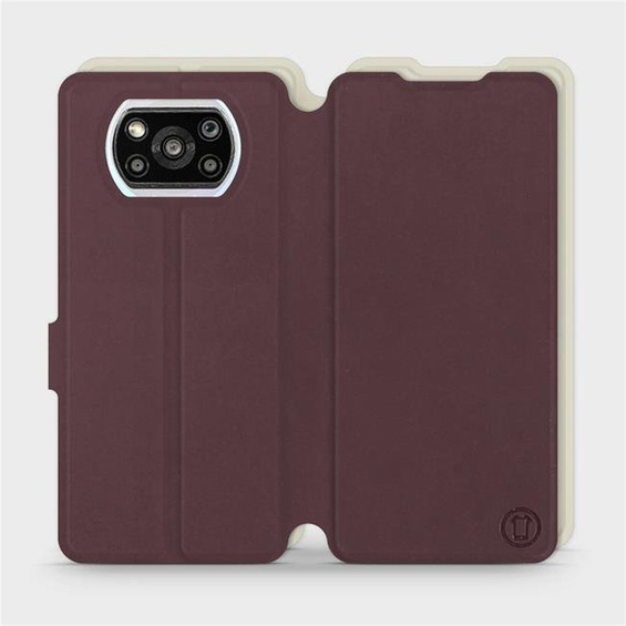 Etui Soft Touch do Xiaomi POCO X3 Pro - wzór Matowy burgund z platyną