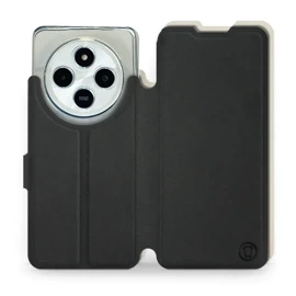 Etui Soft Touch do Xiaomi Redmi 14C - wzór Satynowa czerń z platyną