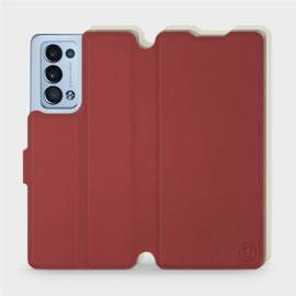 Etui Soft Touch do OPPO Reno 6 Pro 5G - wzór Zachodząca czerwień z platyną