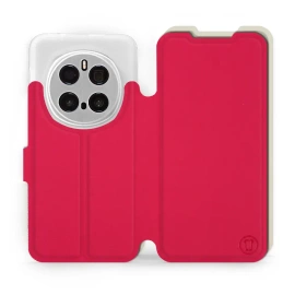 Etui Soft Touch do Huawei Honor Magic7 Pro 5G - wzór Żywa czerwień z platyną