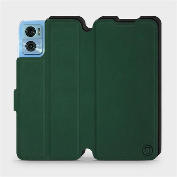 Etui Soft Touch do Motorola Moto E22 - wzór Miejska zieleń z czernią