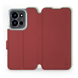 Etui Soft Touch do Xiaomi Poco C85 5G - wzór Zachodząca czerwień z platyną