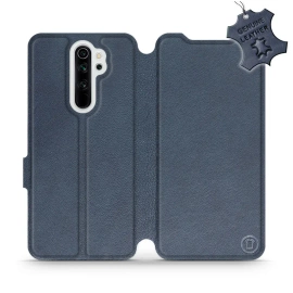 Etui ze skóry naturalnej do Xiaomi Redmi Note 8 Pro - wzór Blue Leather