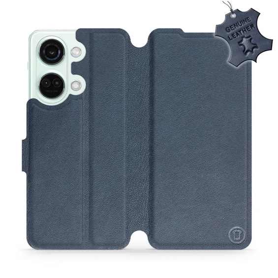 Etui ze skóry naturalnej do OnePlus Nord 3 5G - wzór Blue Leather
