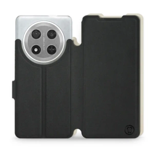 Etui Soft Touch do Huawei Honor Magic7 Lite 5G - wzór Satynowa czerń z platyną