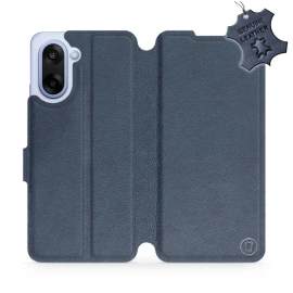 Etui ze skóry naturalnej do OnePlus Nord CE5 - wzór Blue Leather