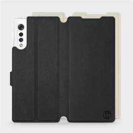 Etui Soft Touch do LG Velvet - wzór Satynowa czerń z platyną