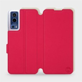 Etui Soft Touch do Vivo Y72 5G - wzór Żywa czerwień z platyną