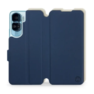 Etui Soft Touch do Huawei Honor 90 Lite - wzór Głęboki granat z platyną