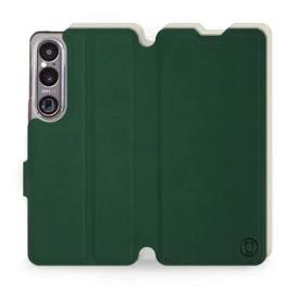 Etui Soft Touch do Sony Xperia 1 VI - wzór Miejska zieleń z platyną