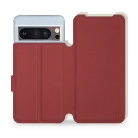 Etui Soft Touch do Google Pixel 8 Pro - wzór Zachodząca czerwień z platyną