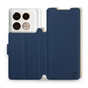 Etui Soft Touch do Infinix Note 40 Pro - wzór Głęboki granat z platyną